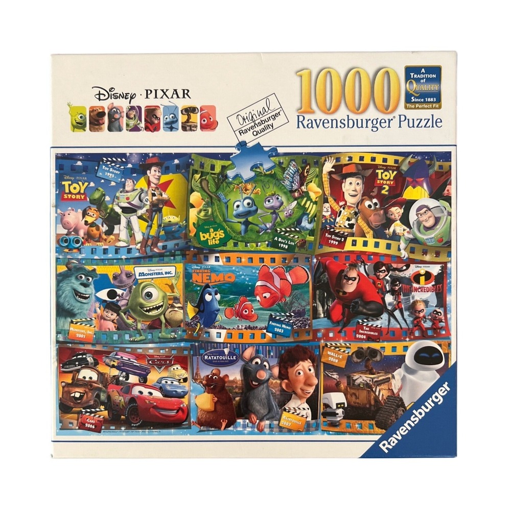 Disney Pixar Ravensburger 1000 Piece Jigsaw Puzzle Collage Toy Story Nemo Cars